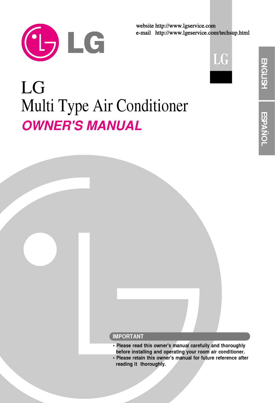 LG LMNH246LTL0, LMNH126LRL0, LMNC126LRL0, LMNH186LTL0 User Manual