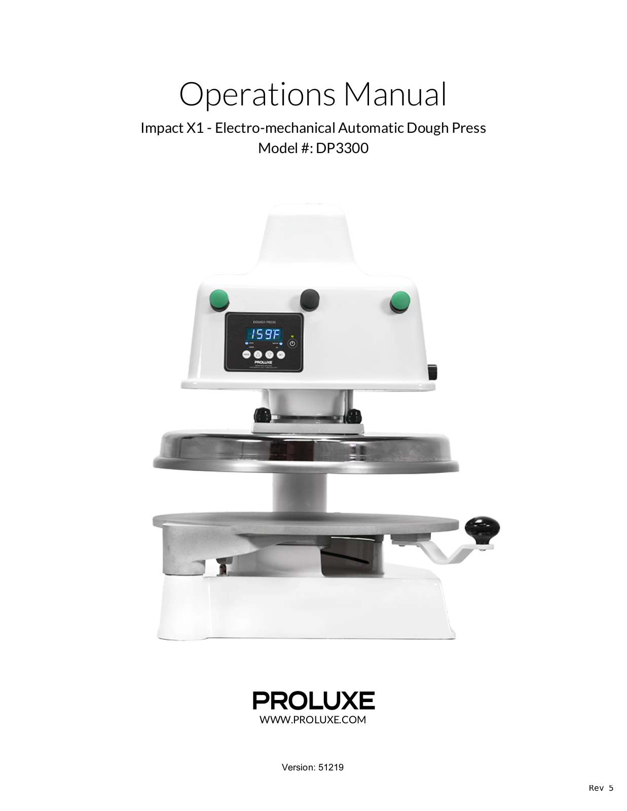 Doughpro Proluxe DP3300TA User Manual