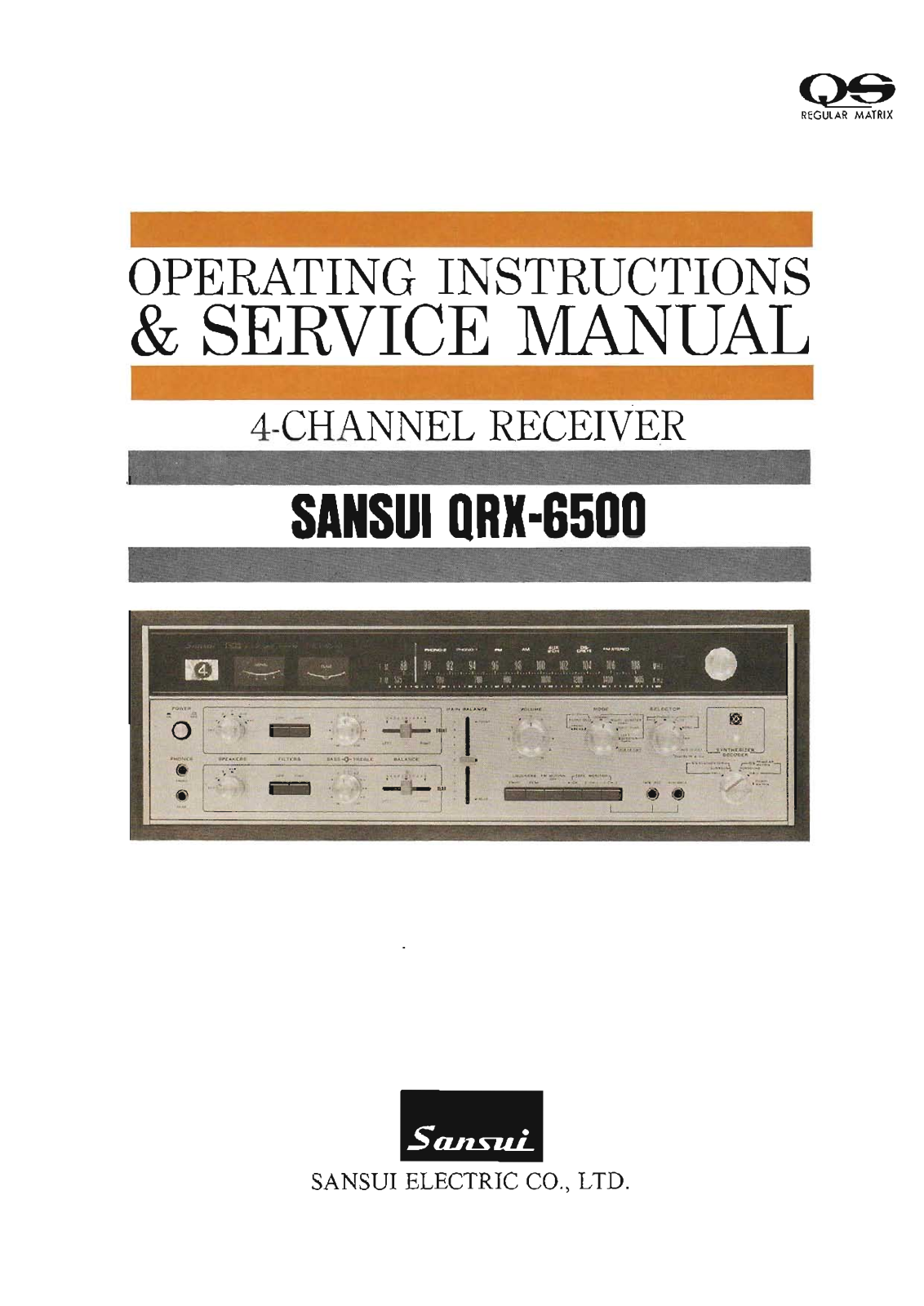 Sansui QRX-6500 Service Manual