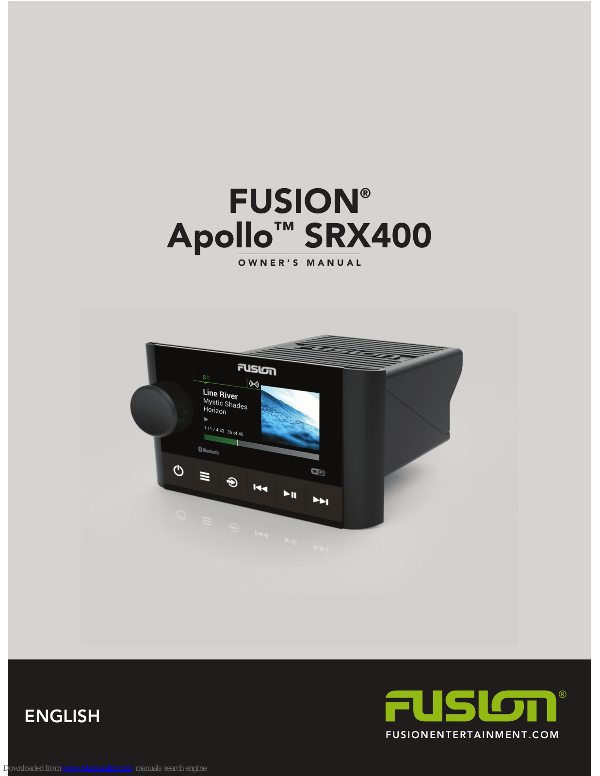 Fusion Apollo SRX400 Owner's Manual