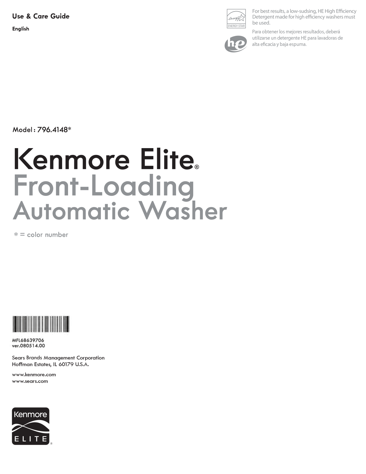 Kenmore 796.41483 User Manual