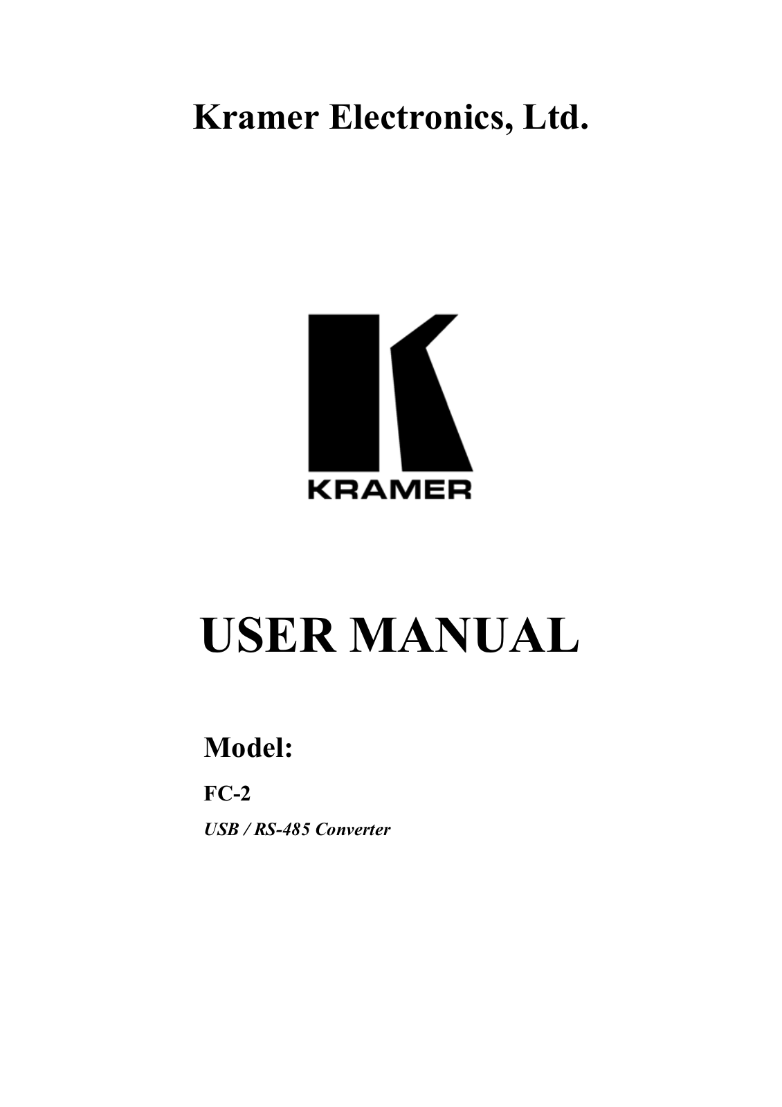 Kramer Electronics FC-2 User Manual