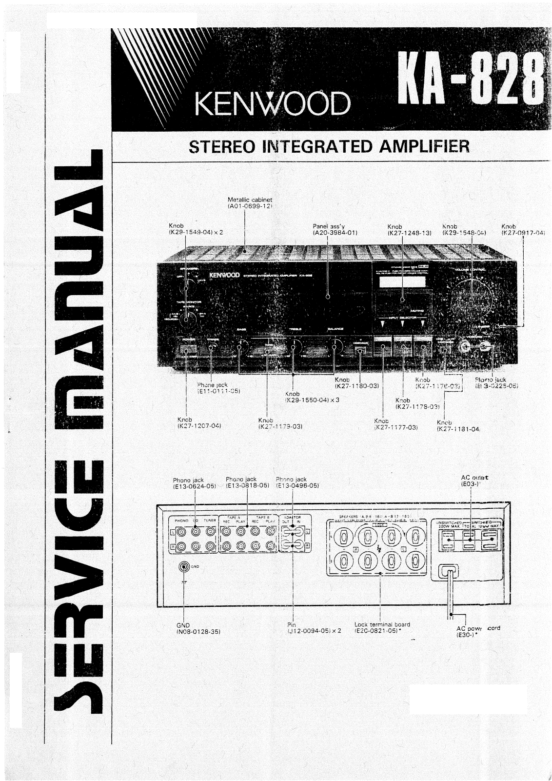 Kenwood KA-828 Service manual