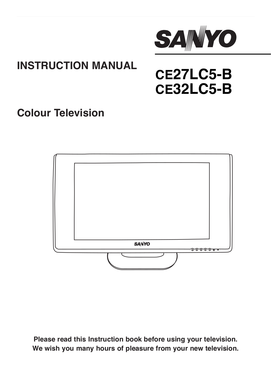 Sanyo CE27LC5-B, CE32LC5-B Instruction Manual