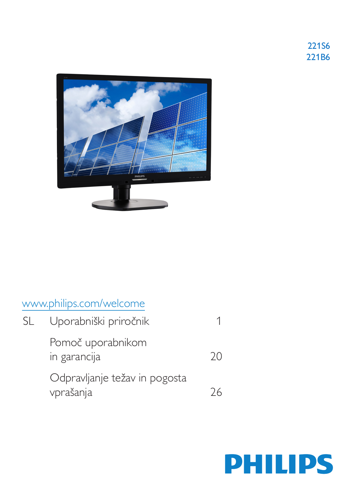 Philips 221S6LCB/93 Operation Manual
