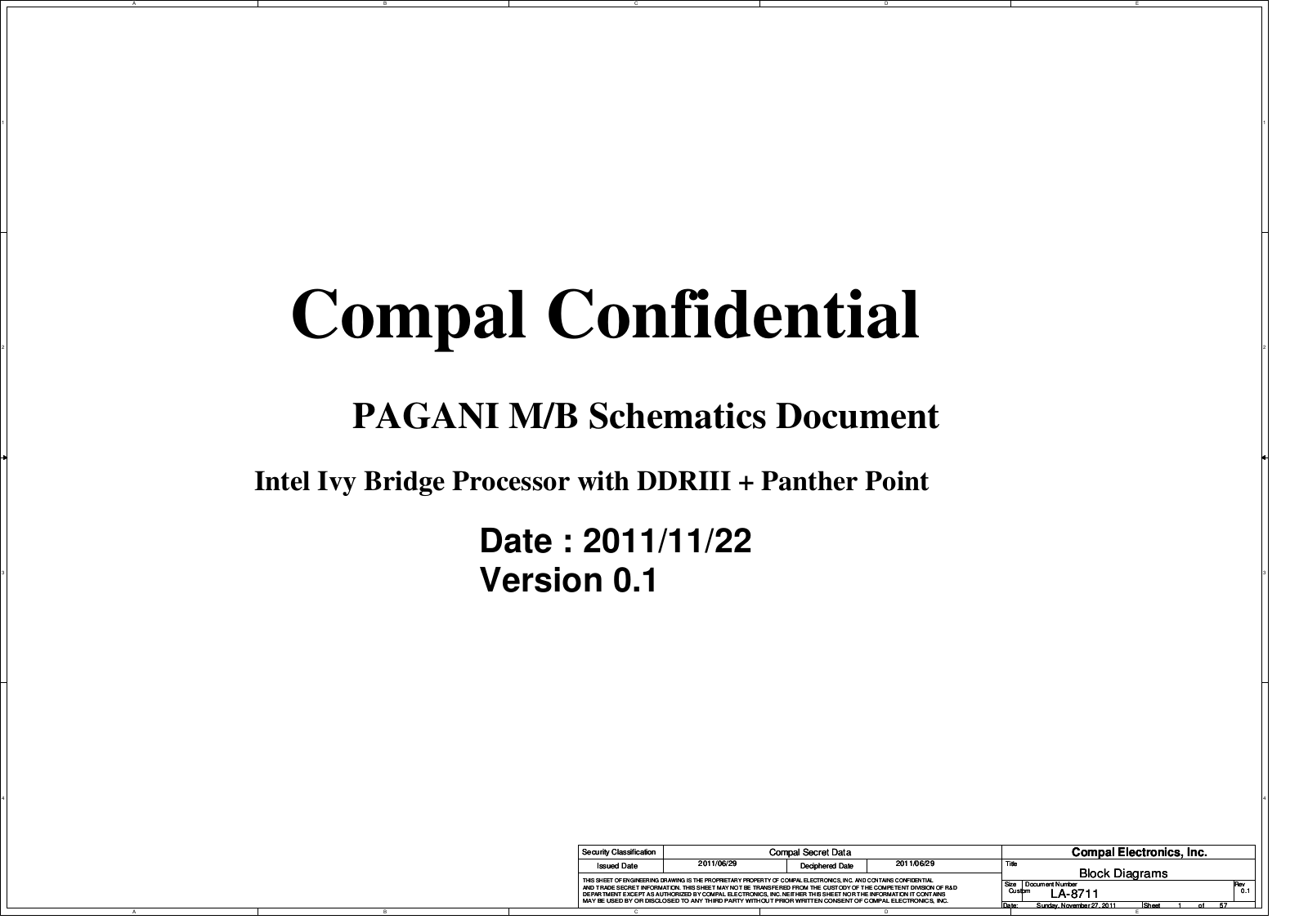 Compal LA-8711P PAGANI, ENVY M6 Schematic