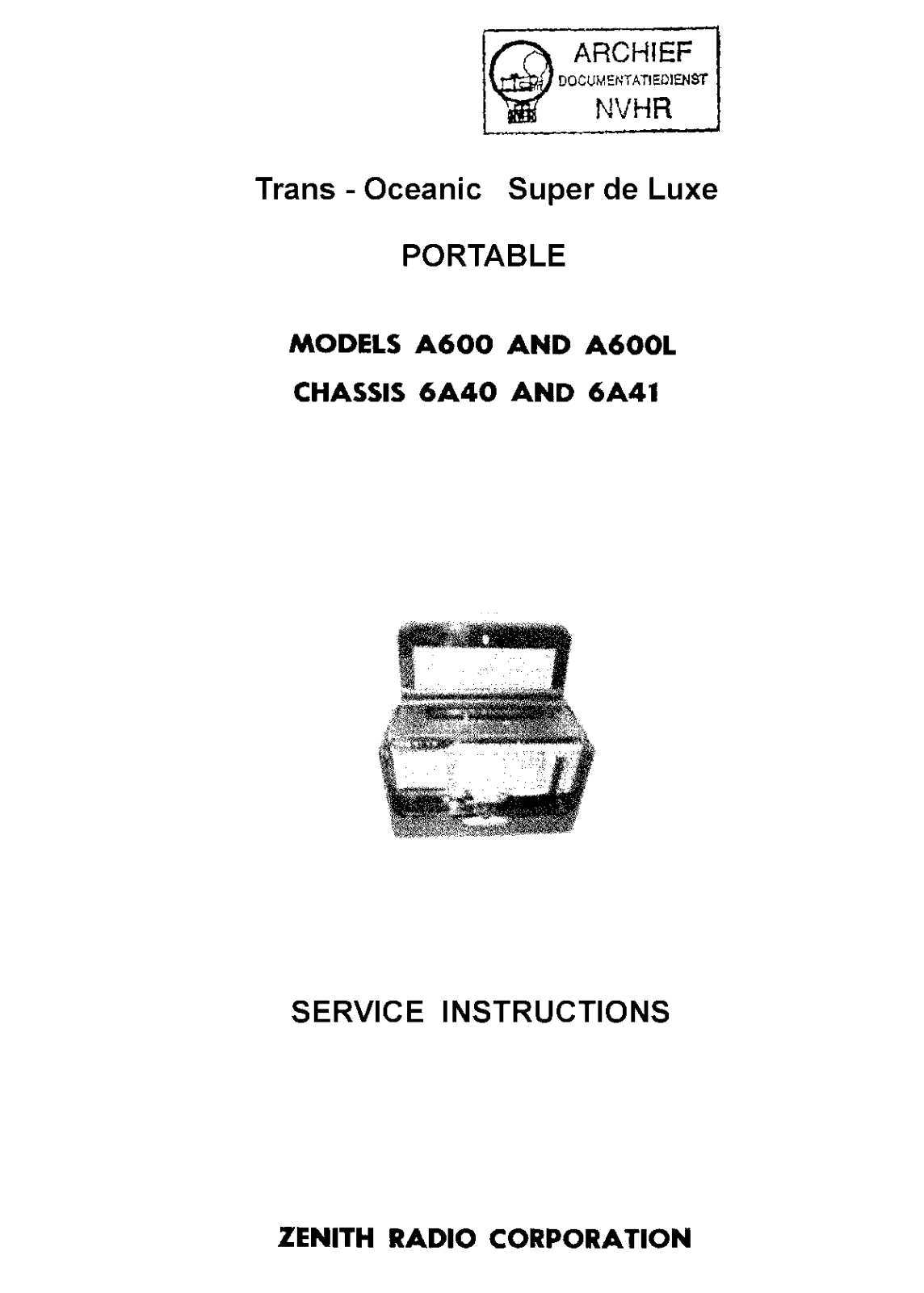 Zenith a600 schematic