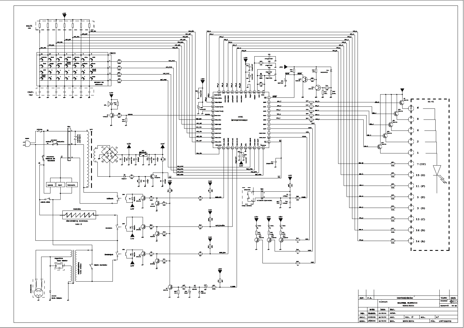 CCE M-308, M-307, M-304 Diagram