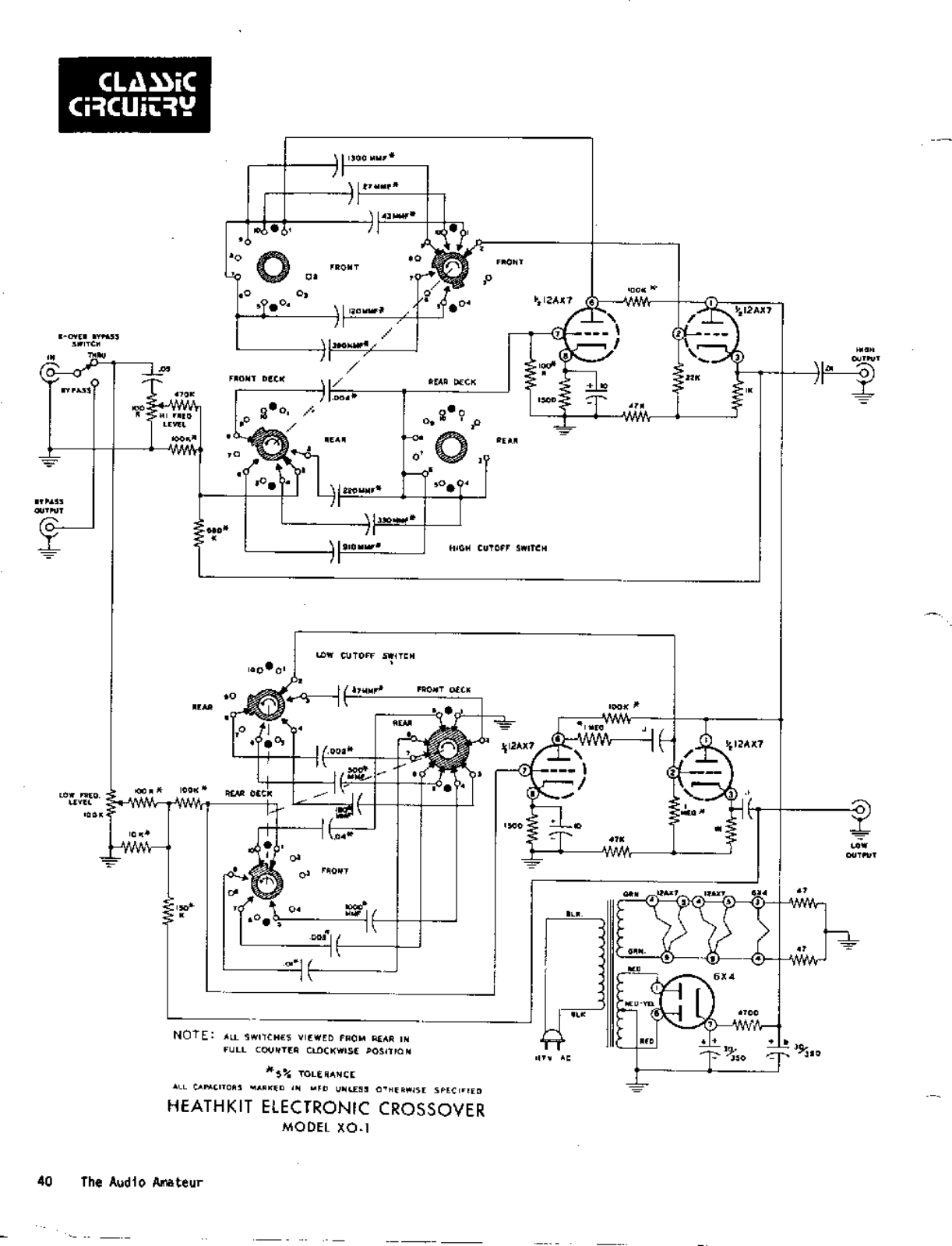 Heath Company X-01 Schematic