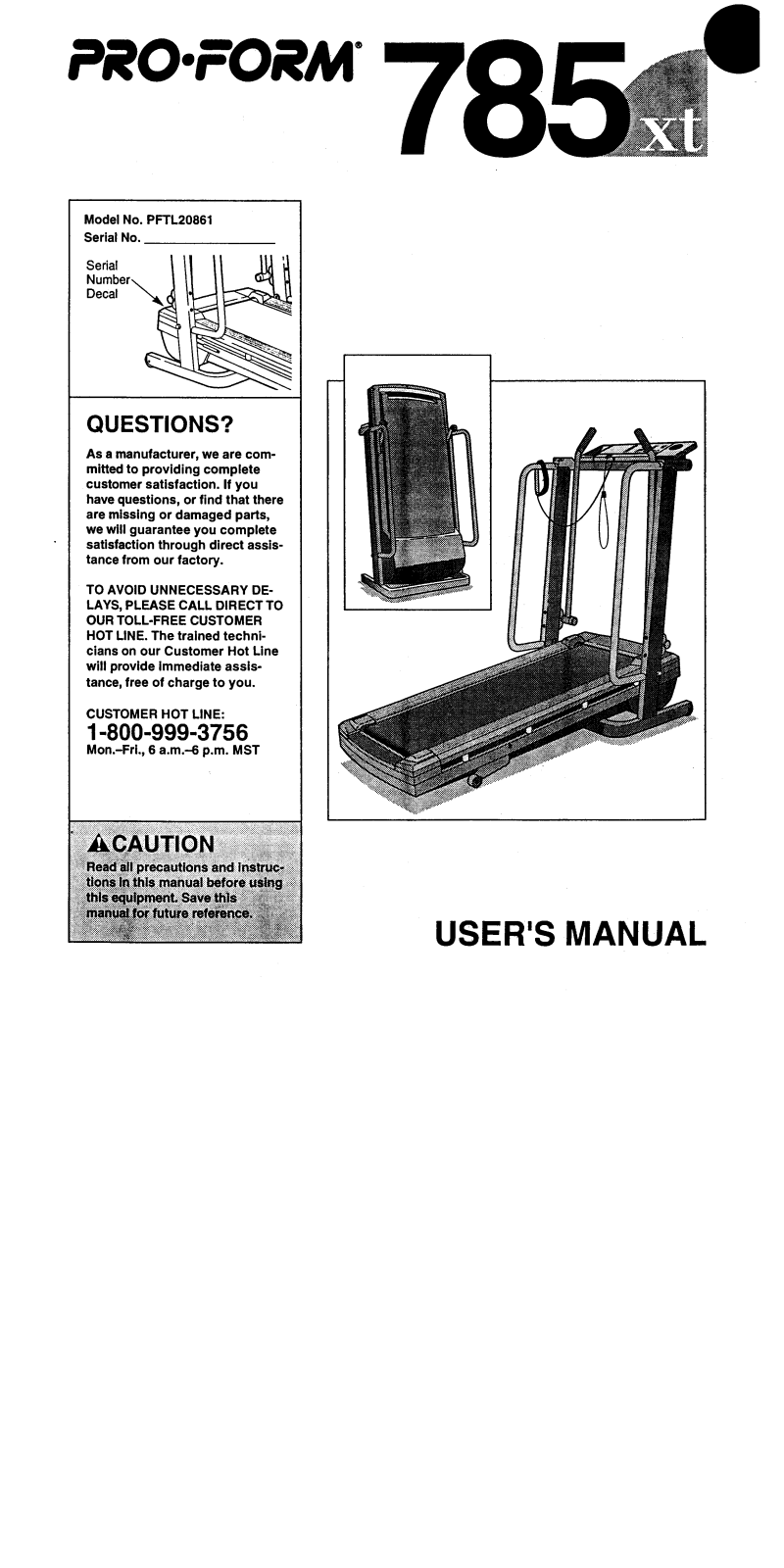 ProForm PFTL20861 User Manual