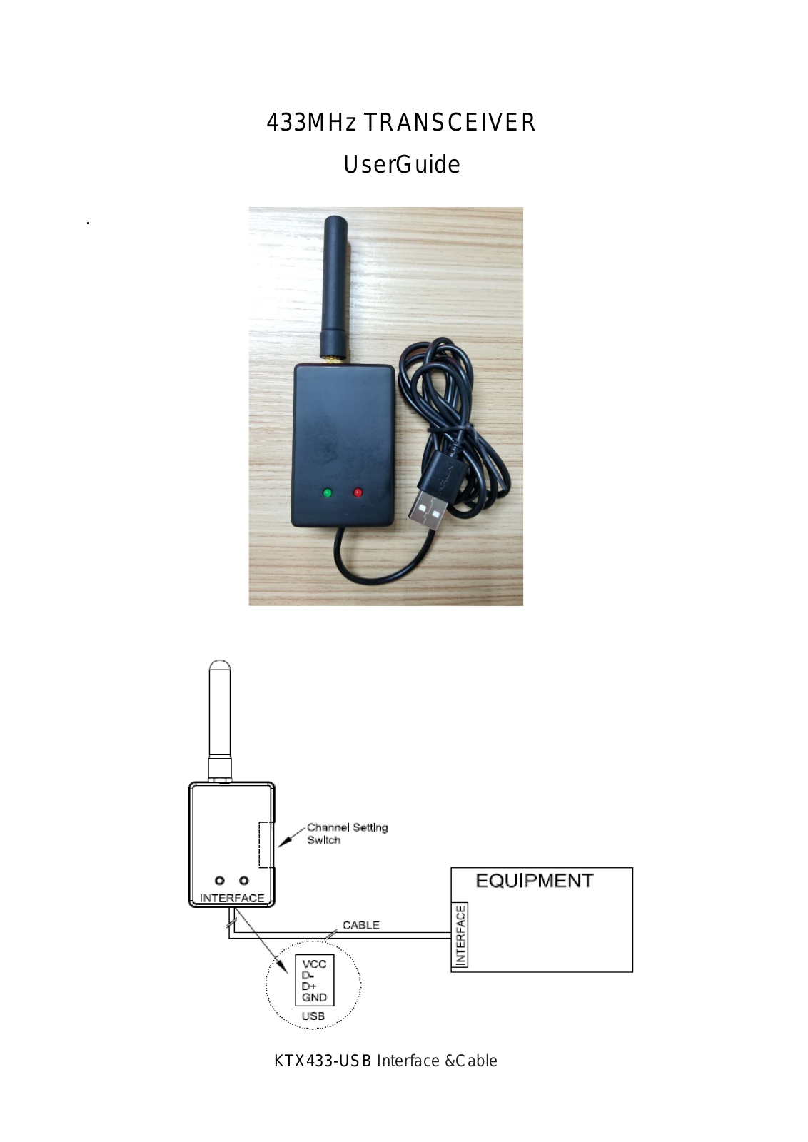 CM GLOBAL KTX433 USB User Manual