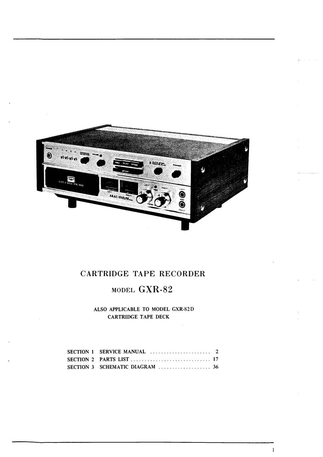 Akai GXR-82 Service manual