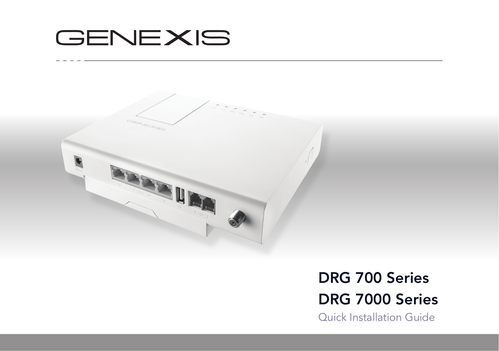 Genexis DRG717, DRG716 User Manual