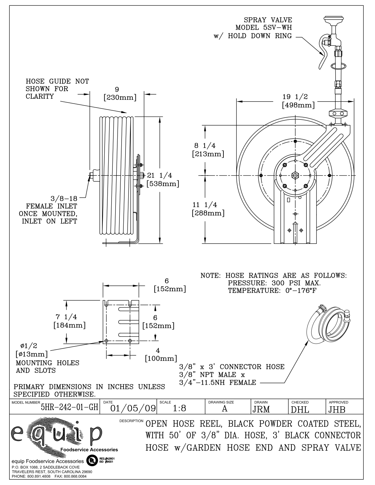 T & S Brass & Bronze Works 5HR-242-01-GH General Manual