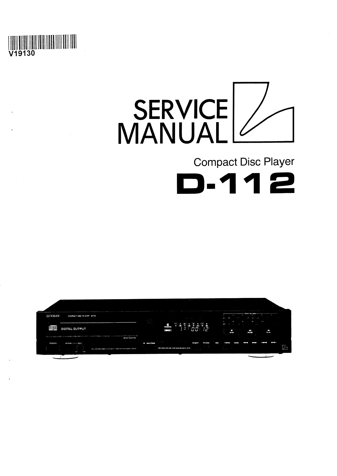 Luxman D-112 Service manual