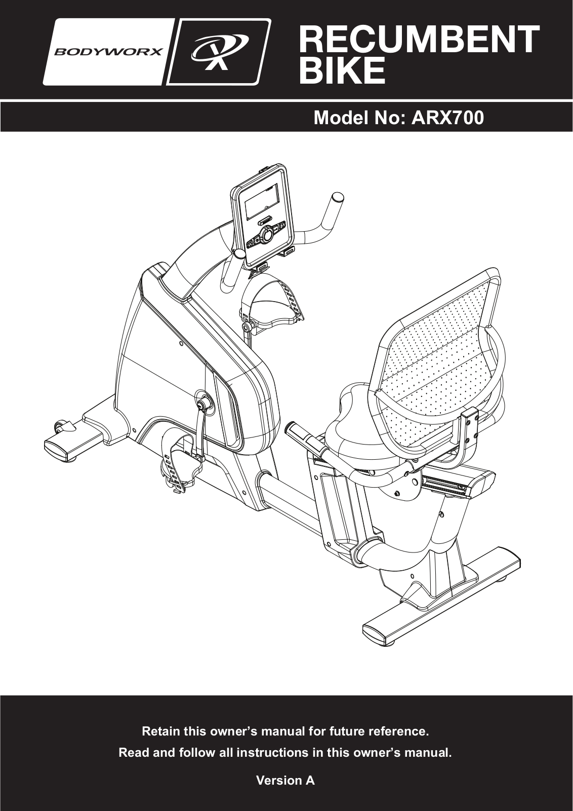 GPI Sports & Fitness Bodyworx ARX700 User Manual