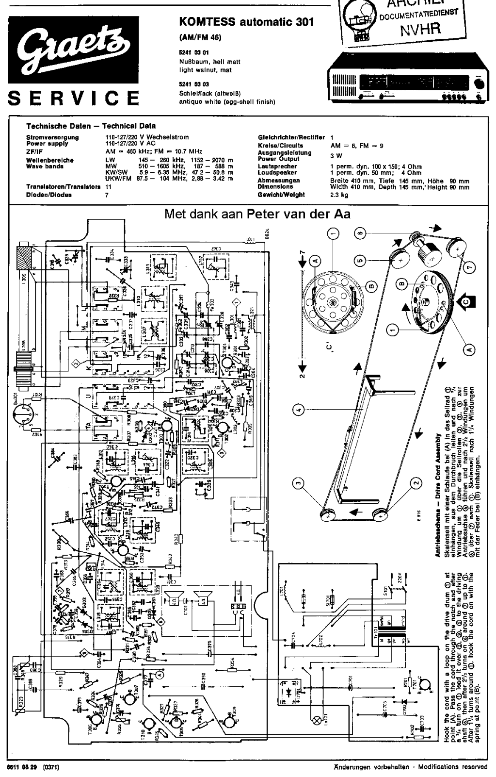 Graetz 301Komtess Schematic