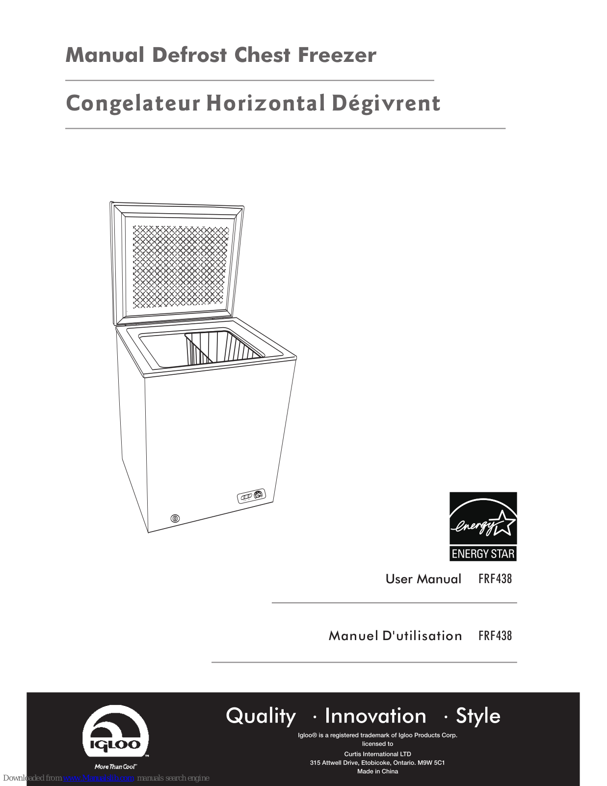 Igloo FRF438 User Manual