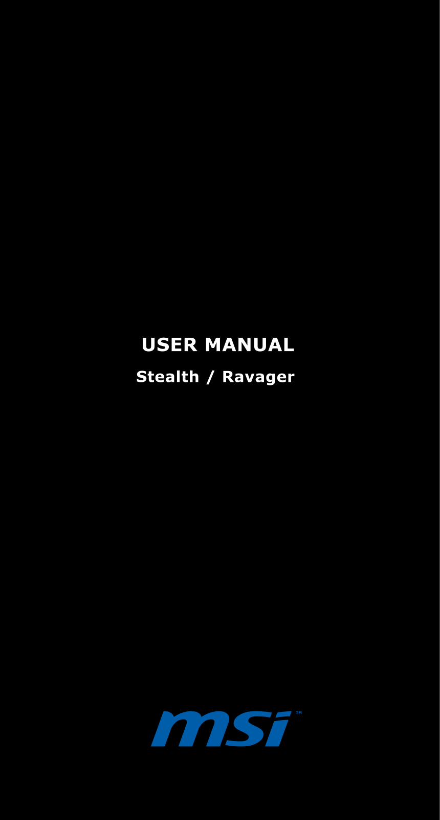 MSI Ravager Owner's Manual