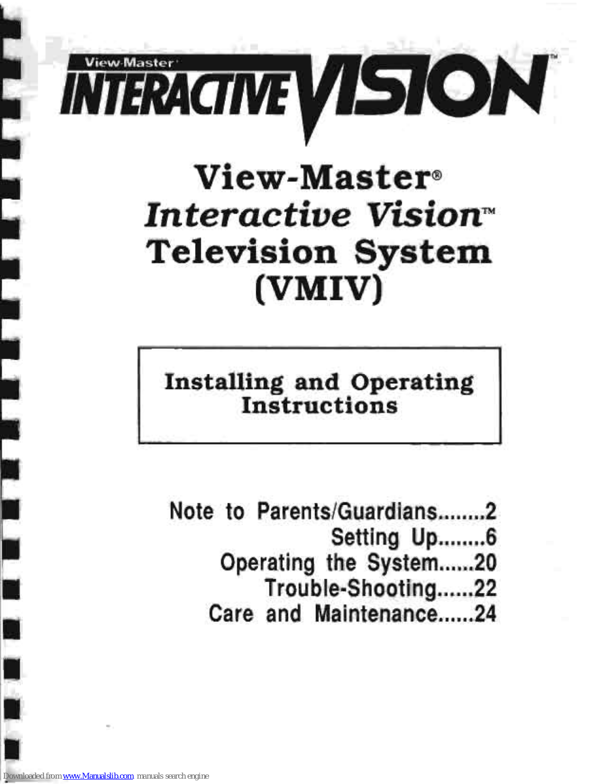 View-Master Interactive Vision Installing And Operating Instructions - ManualMachine.com