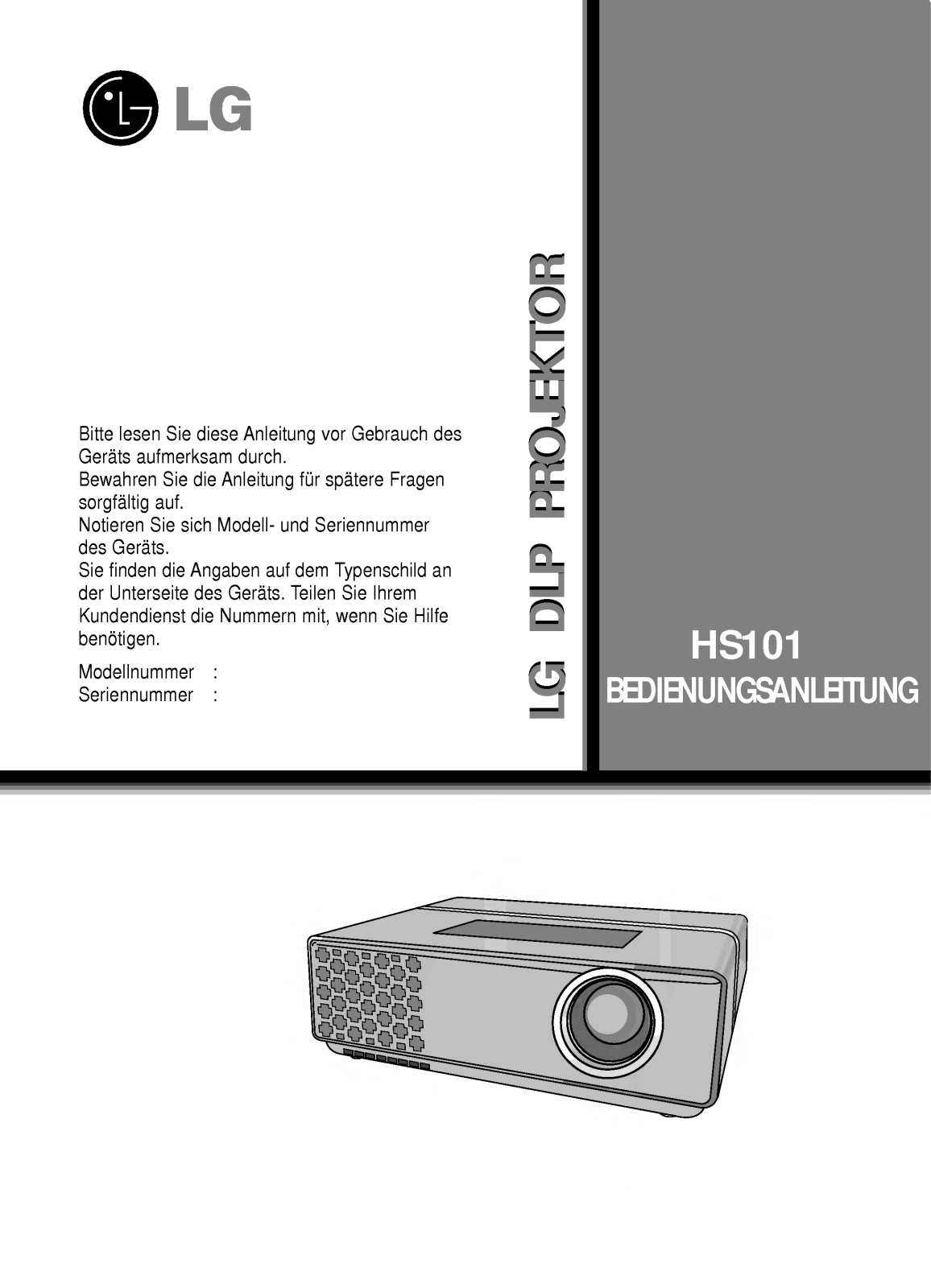 Lg HS101 User Manual