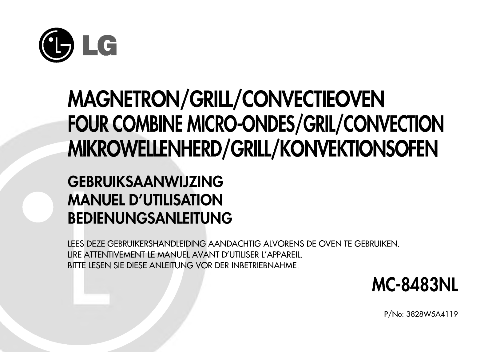 Lg MC-8483NL user Manual