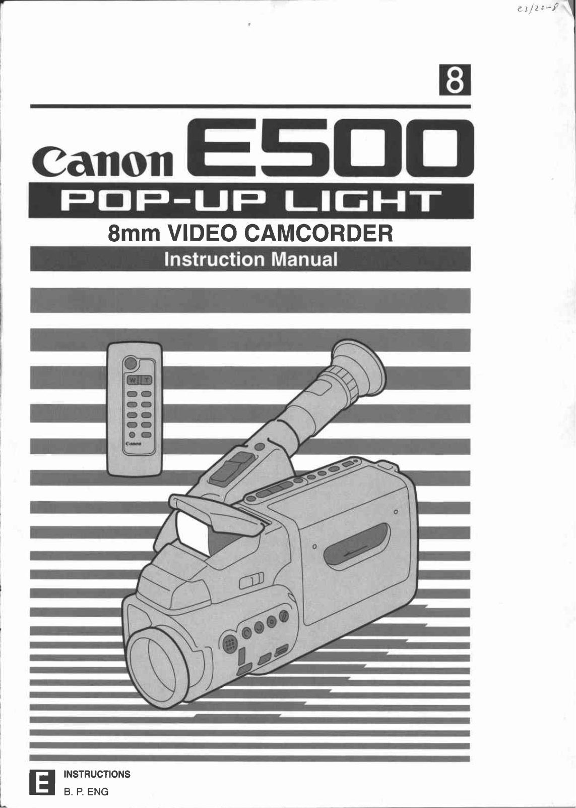 Canon E 500 User Manual