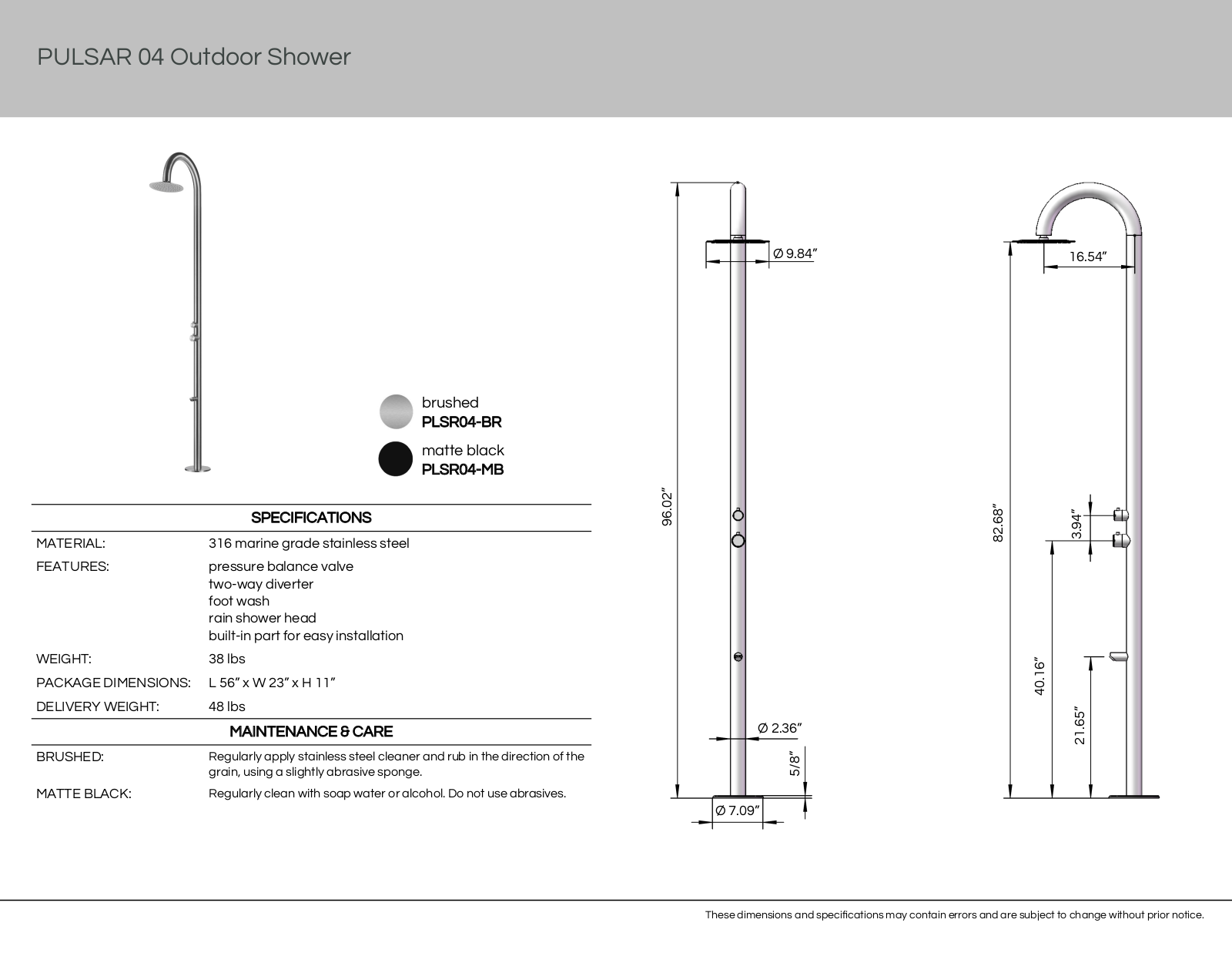 Pulsar XXP10003 Specifications - ManualMachine.com
