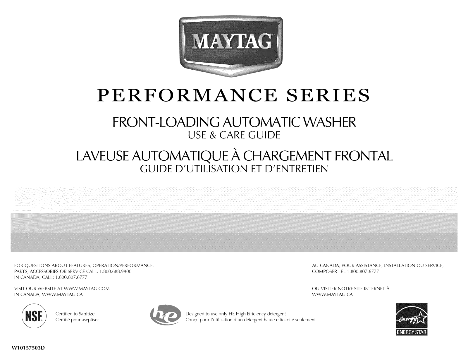 Maytag MHWE300VW13, MHWE300VW12 Owner’s Manual