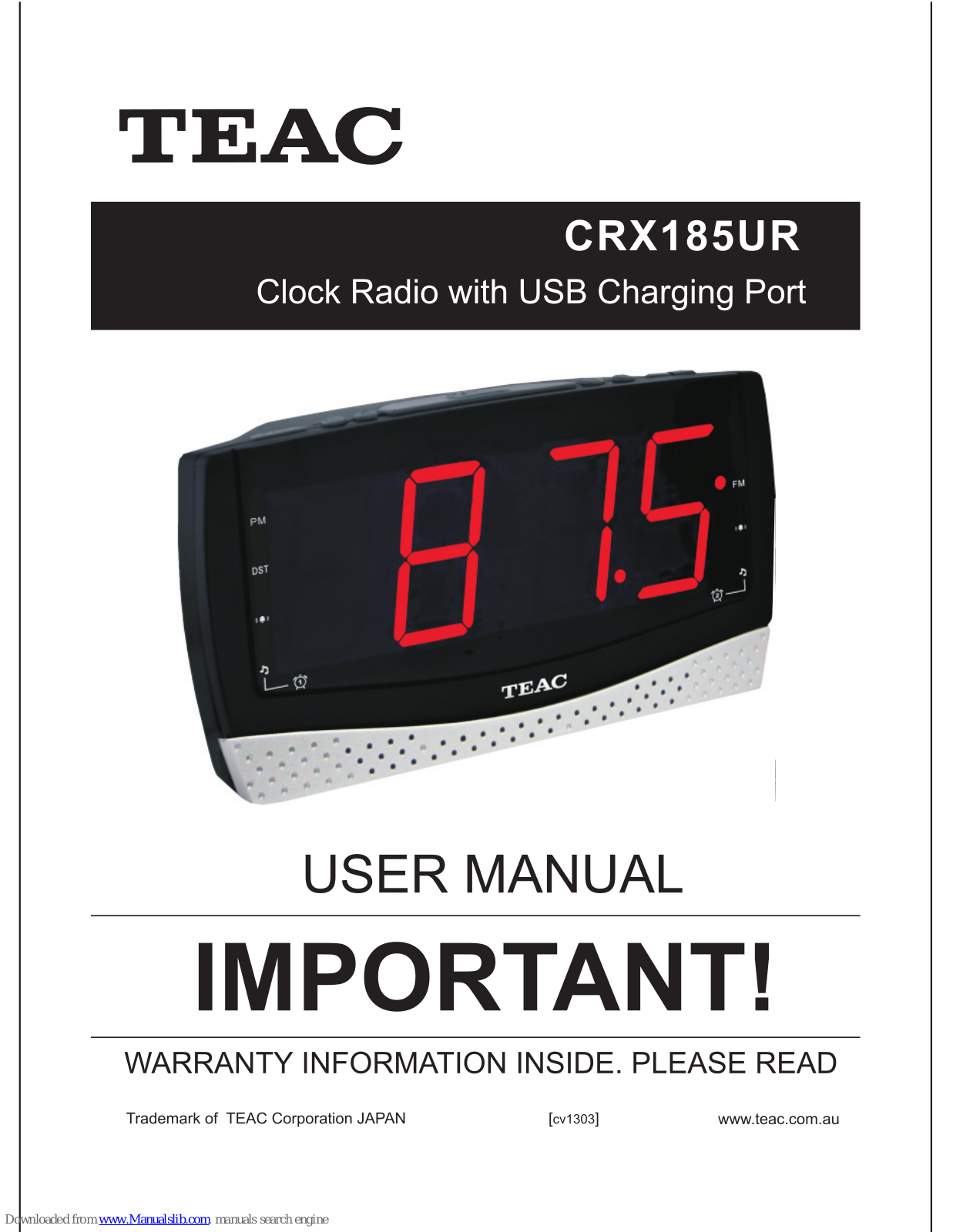 Teac CRX185UR User Manual