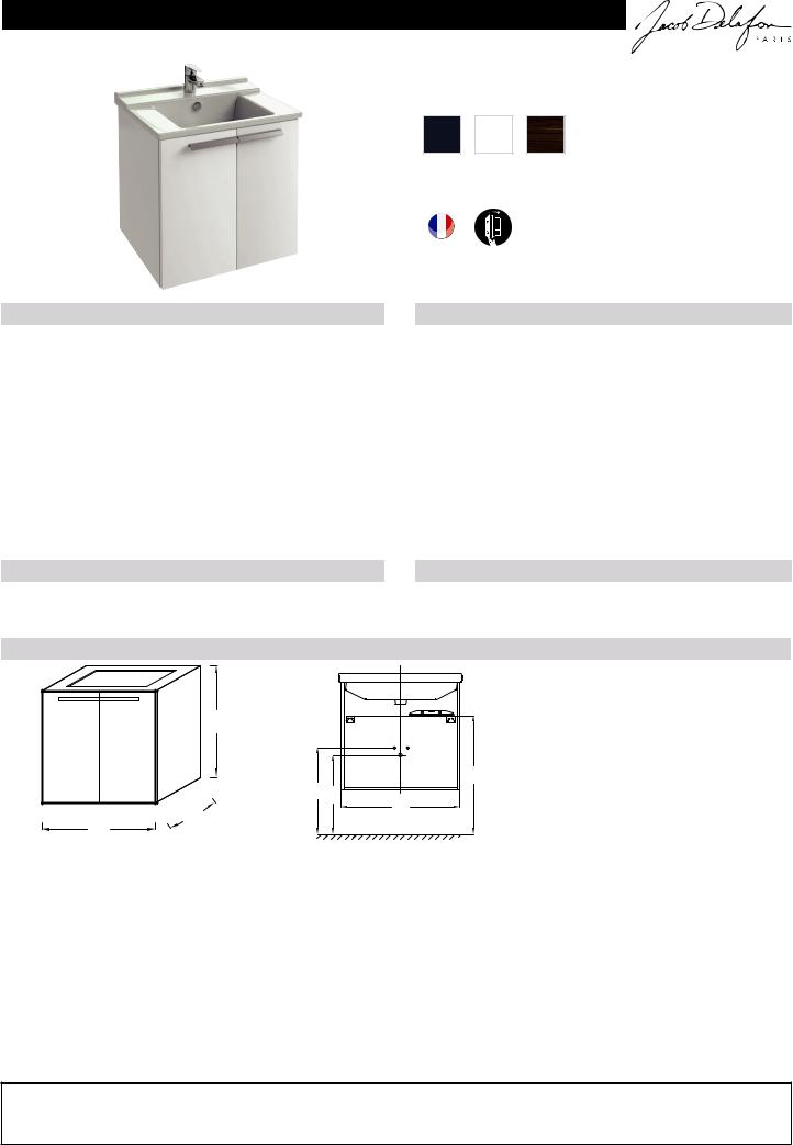 Jacob Delafon STRUKTURA EB1280 N14, STRUKTURA EB1280 N18, STRUKTURA EB1280 E16 Datasheet