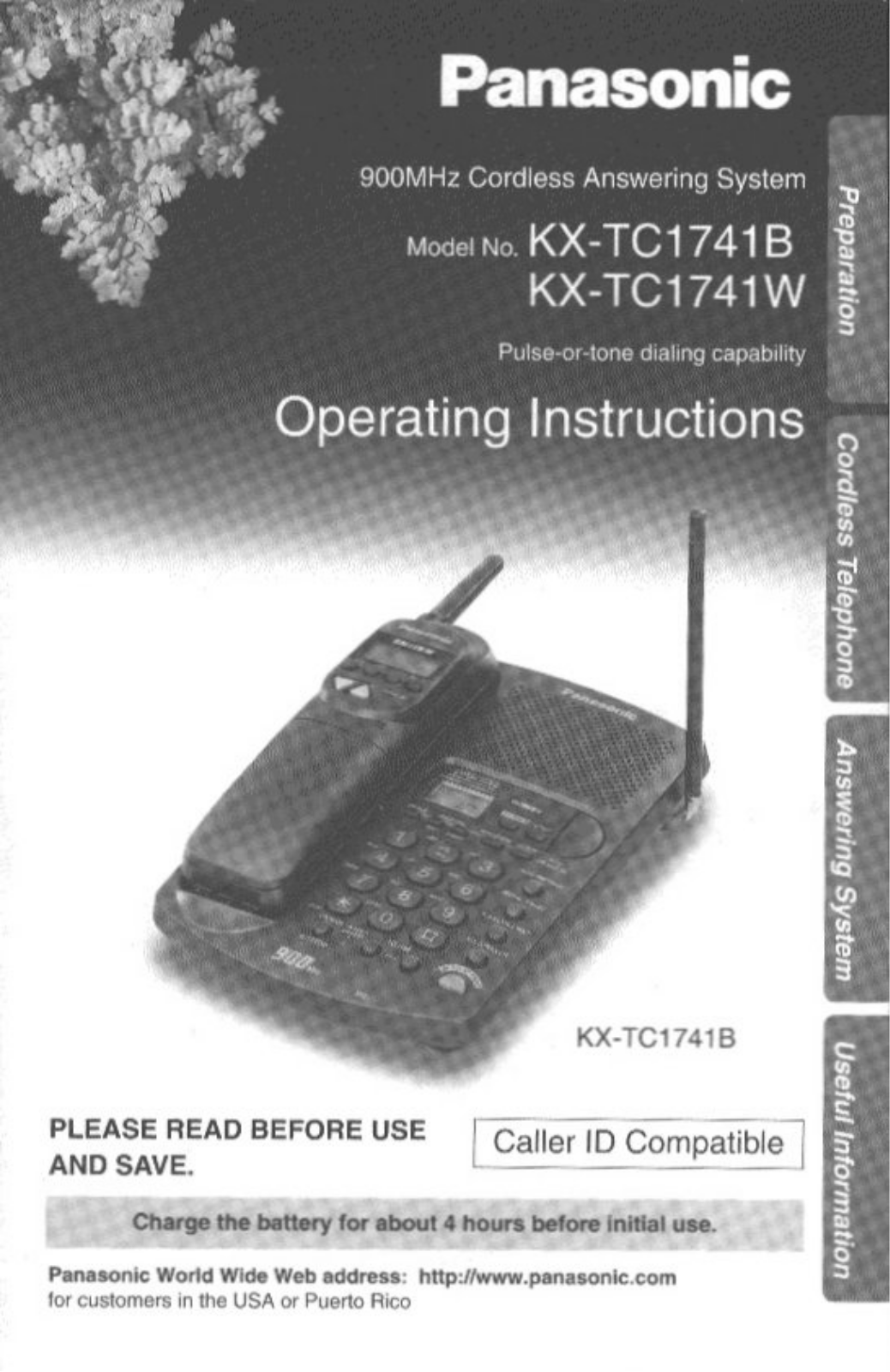 Panasonic KX-TC1741B User Manual