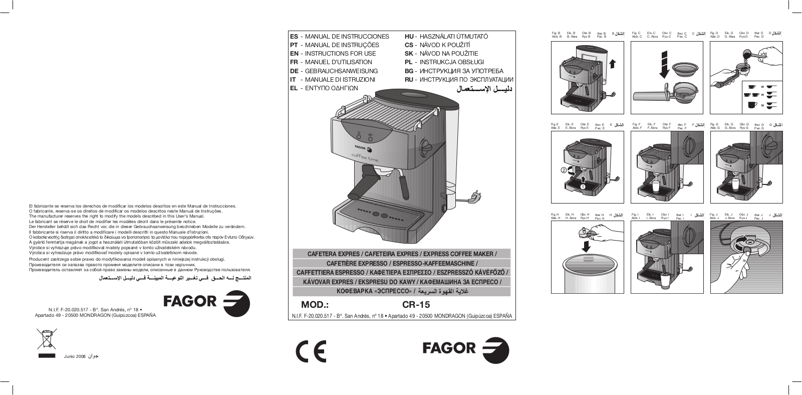 FAGOR CR-15 User Manual