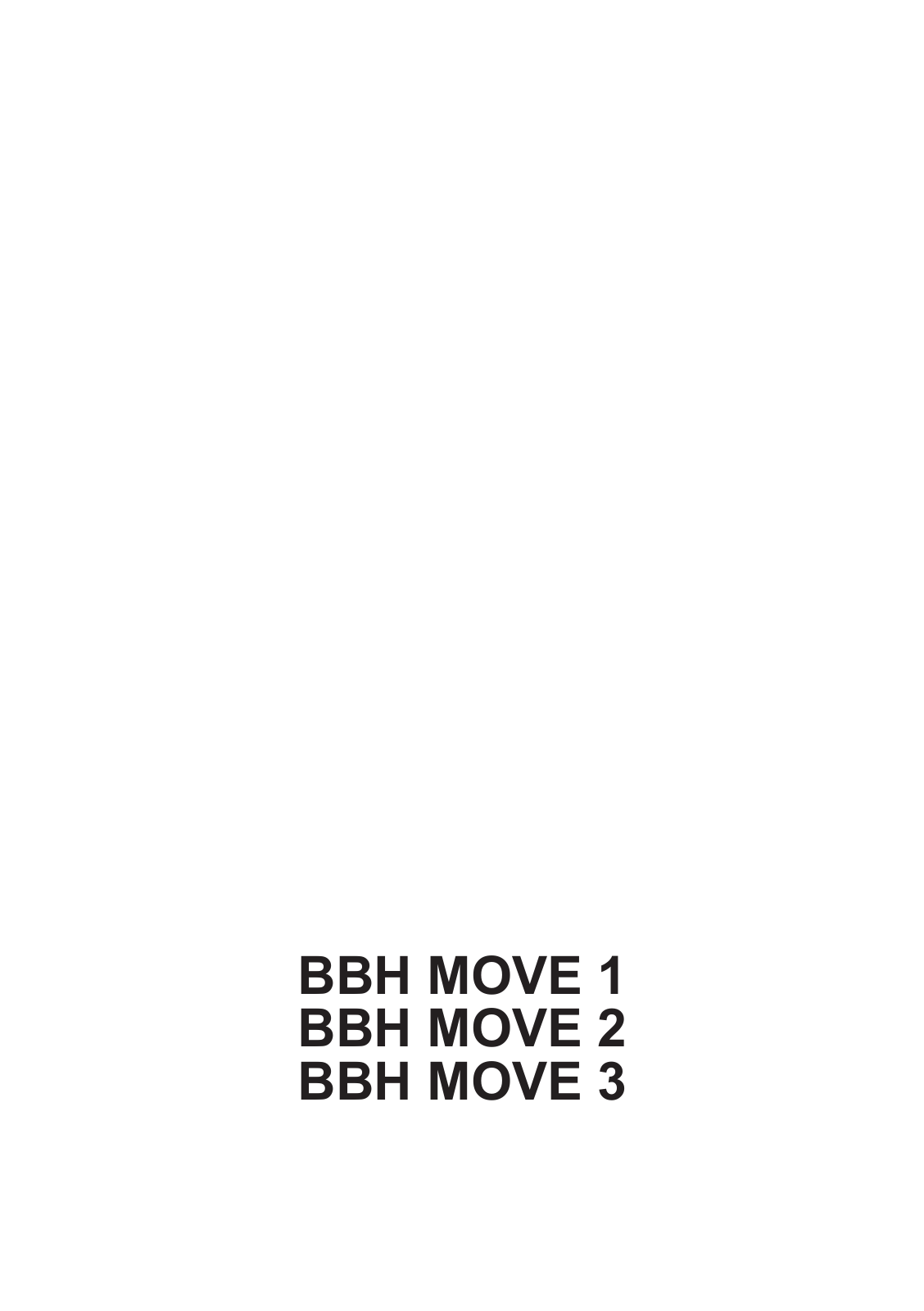 Bosch BBHMOVE1, BBHMOVE2, BBHMOVE3 User Manual