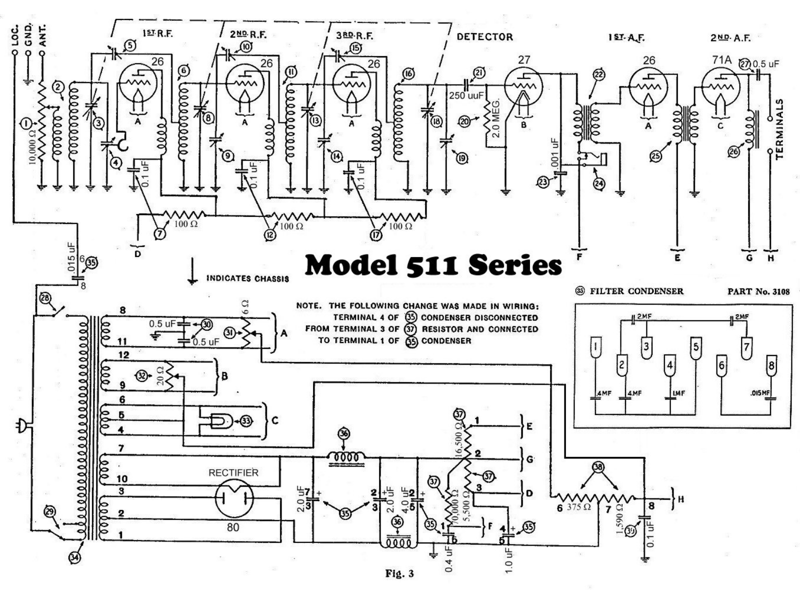 Philco 511 schematic