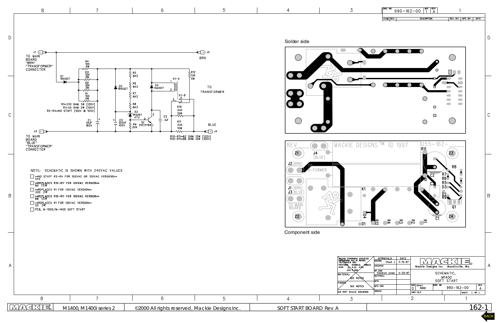 Mach 1 Acoustics M-1400-I Schematic