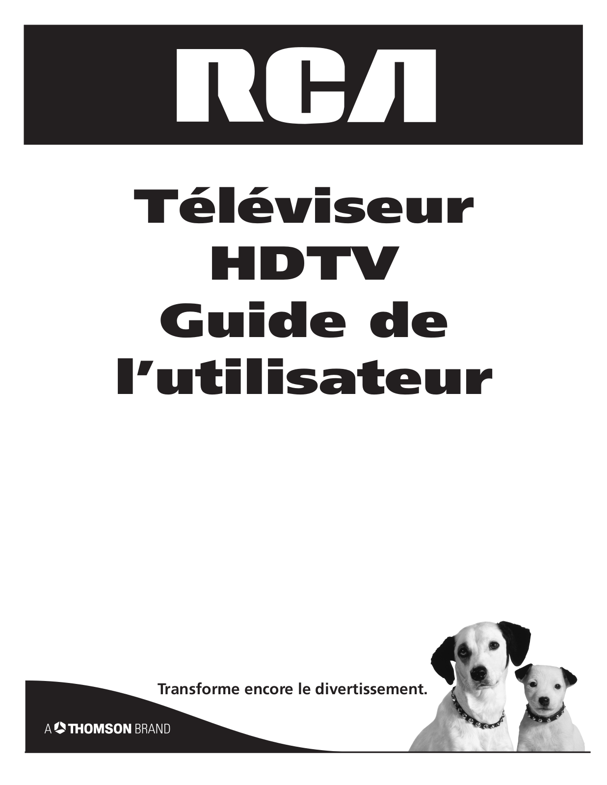 RCA HDTV Television User Manual