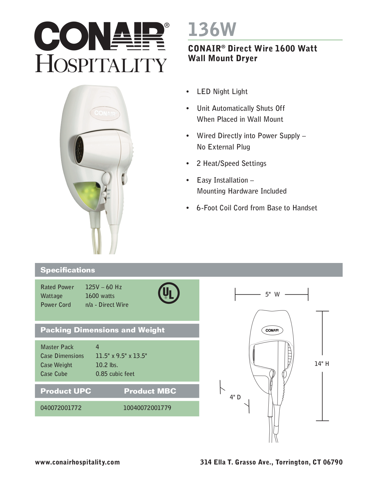 Waring 136W User Manual