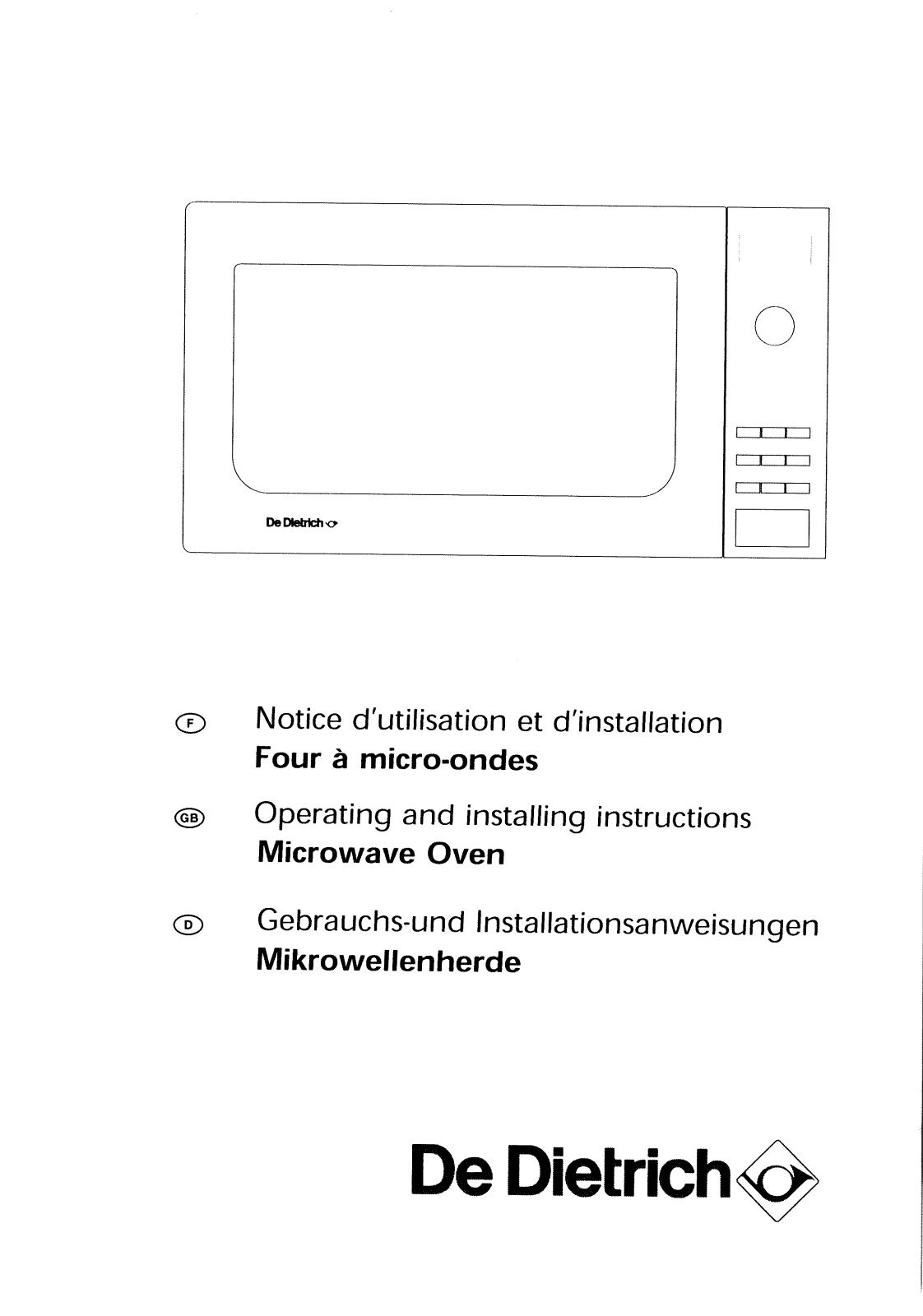 De dietrich MW6776E2, MW6776E1 User Manual