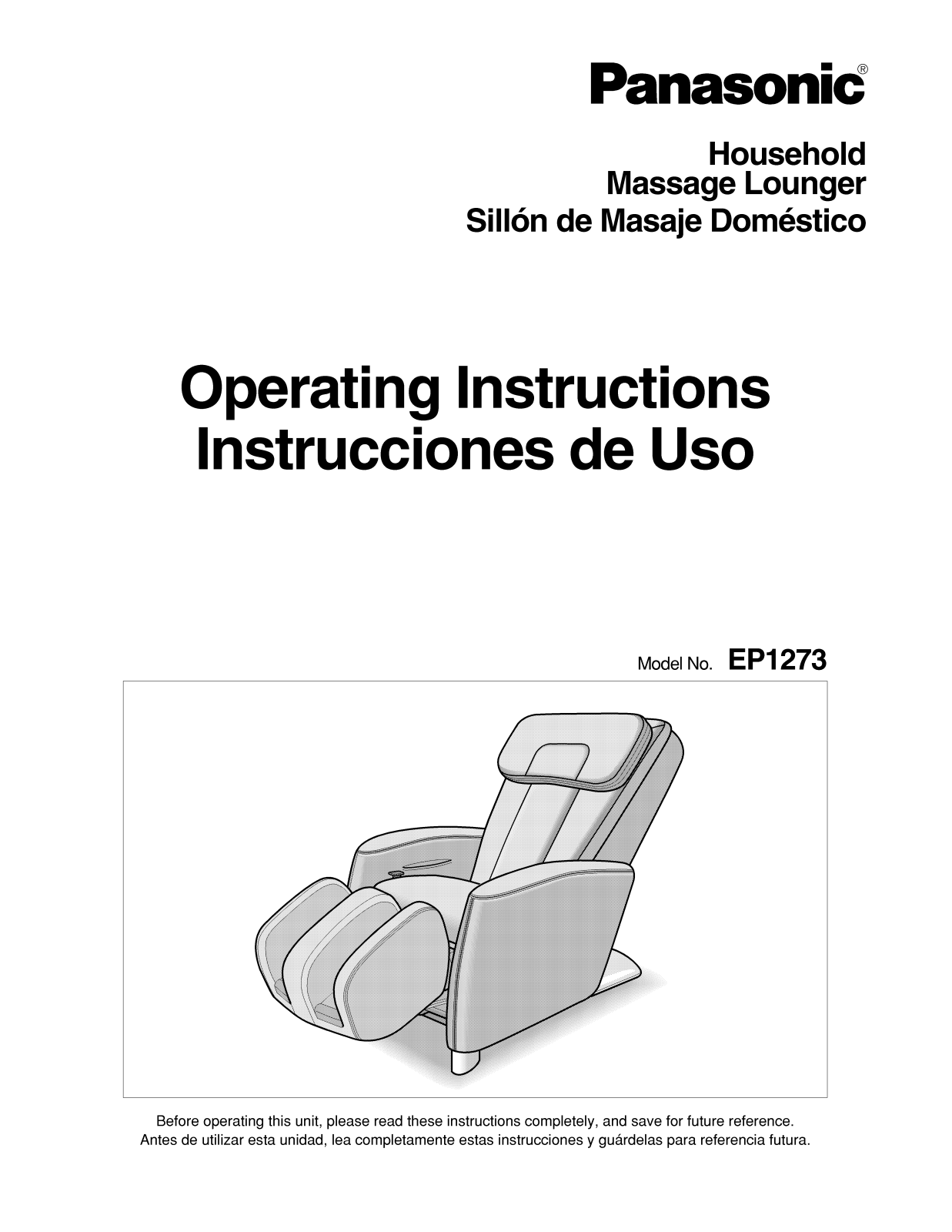 Panasonic ep1273 Operation Manual