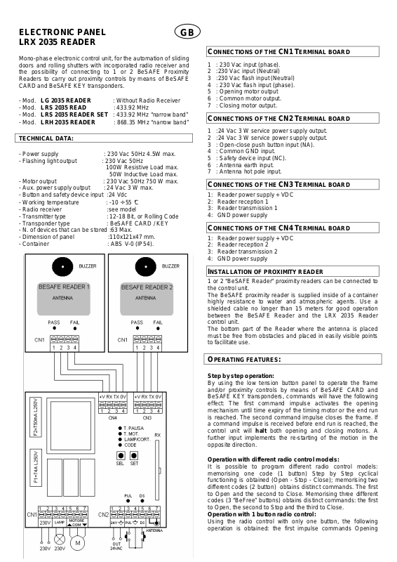 IRC Door Lock Low Power Proximity Transmitter User Manual 55005_B