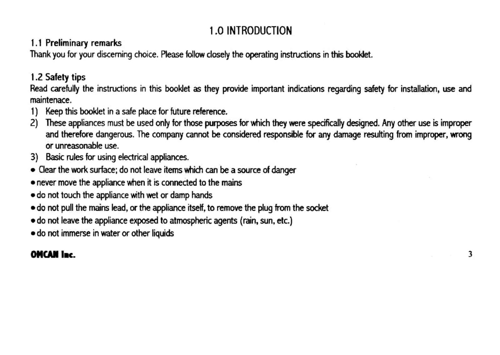 Omcan Food Machinery FTS22 Installation  Manual