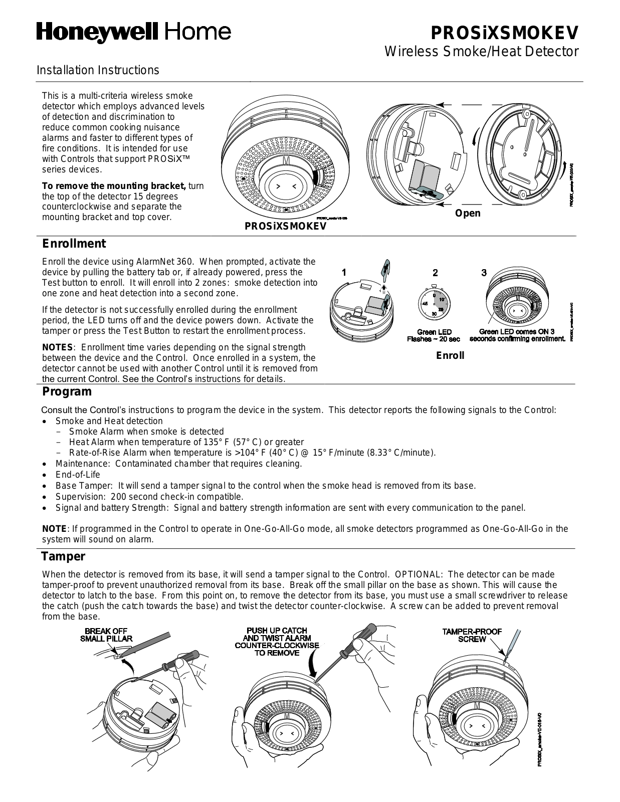 Ademco 8DLSIXSMOKE Installation guide