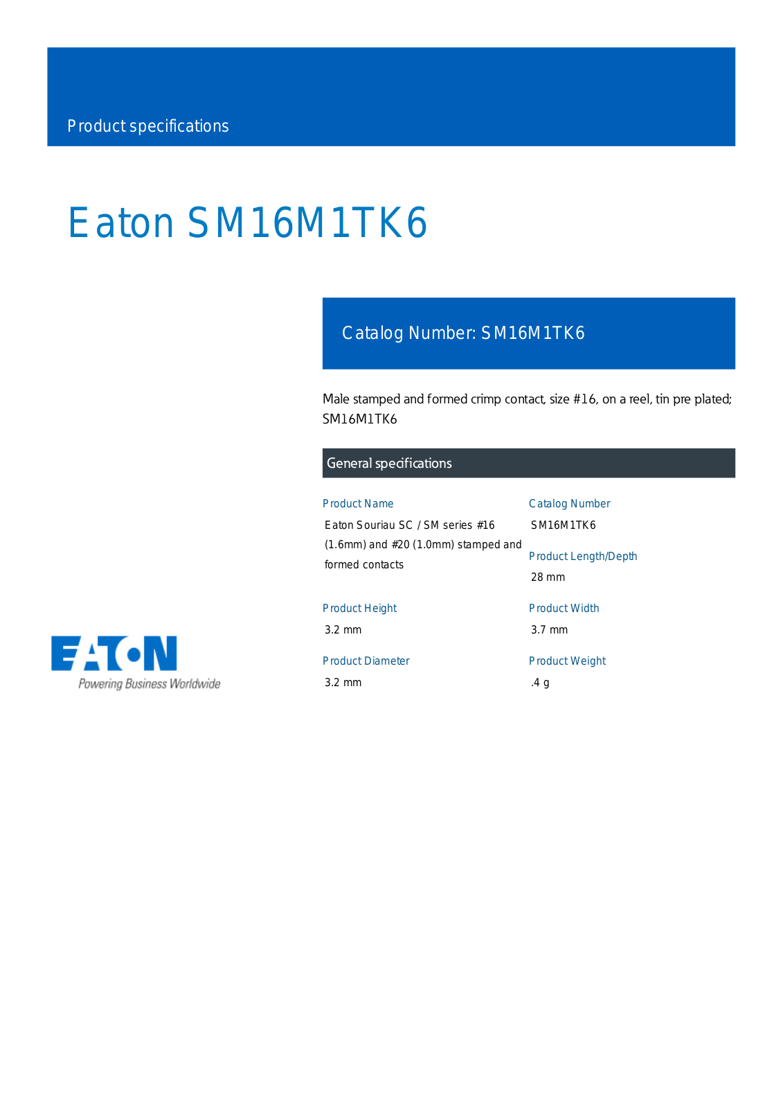 Datasheet SM16M1TK6 Specification - ManualMachine.com