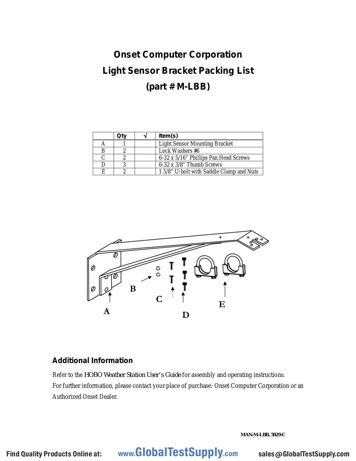 Onset HOBO Data Loggers M-LBB User manual - ManualMachine.com