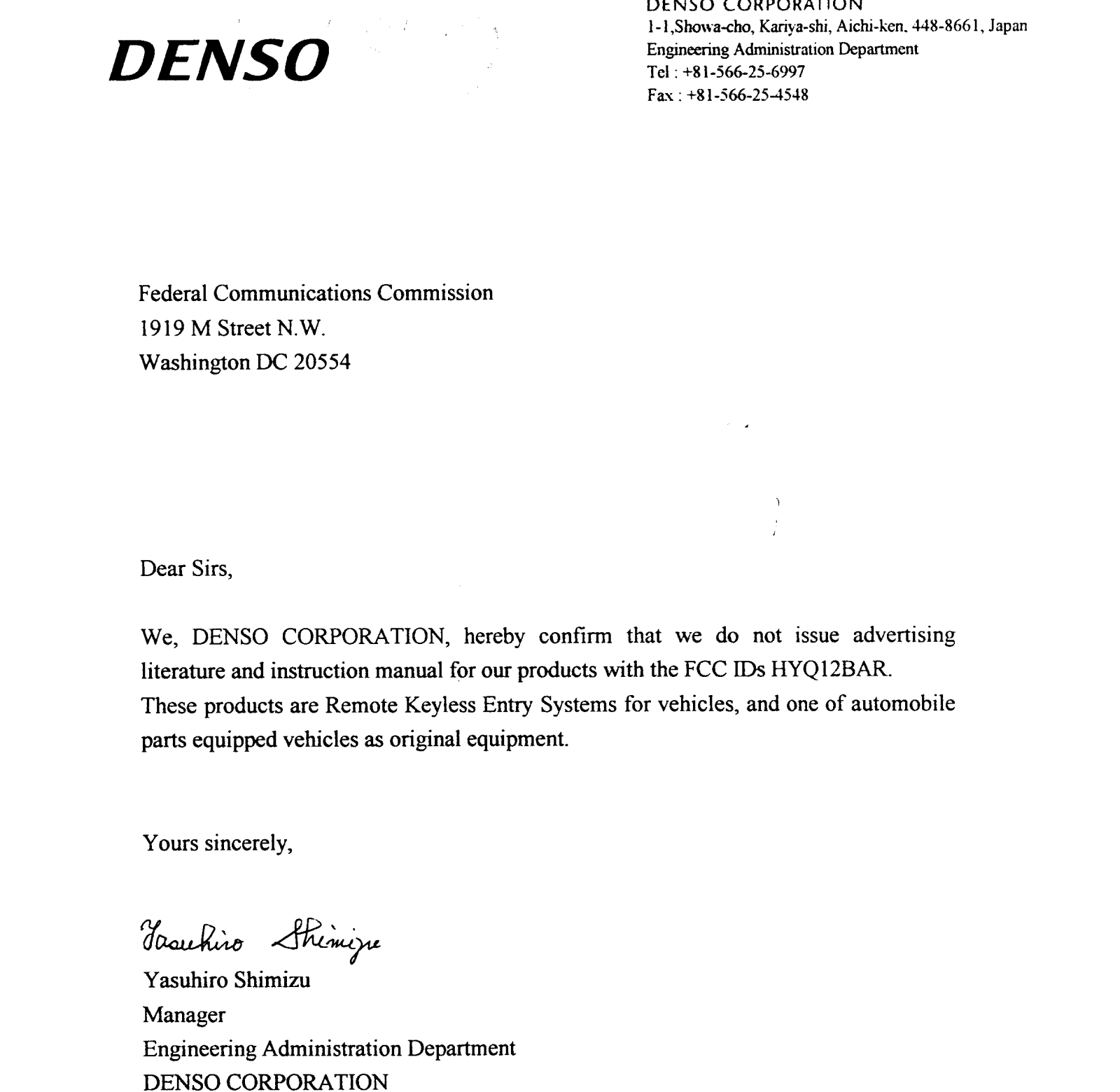 Denso 12BAR Inst Manual - ManualMachine.com