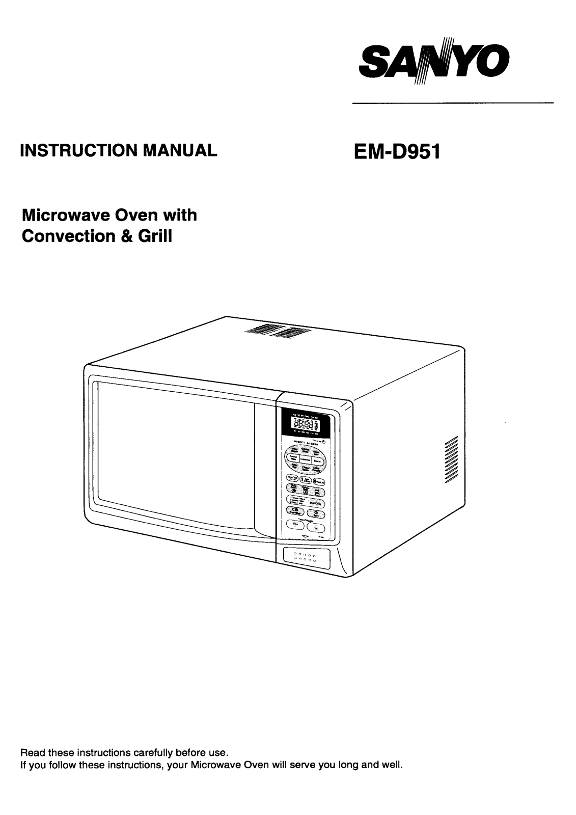 Sanyo EM-D951 Instruction Manual