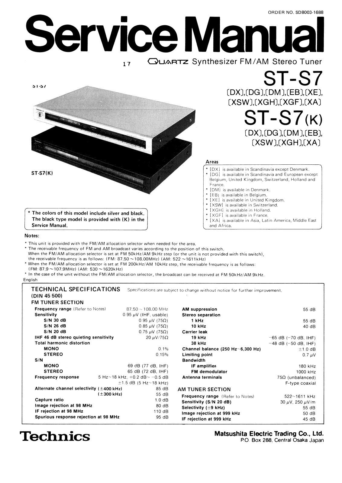 Technics STS-7 Service manual