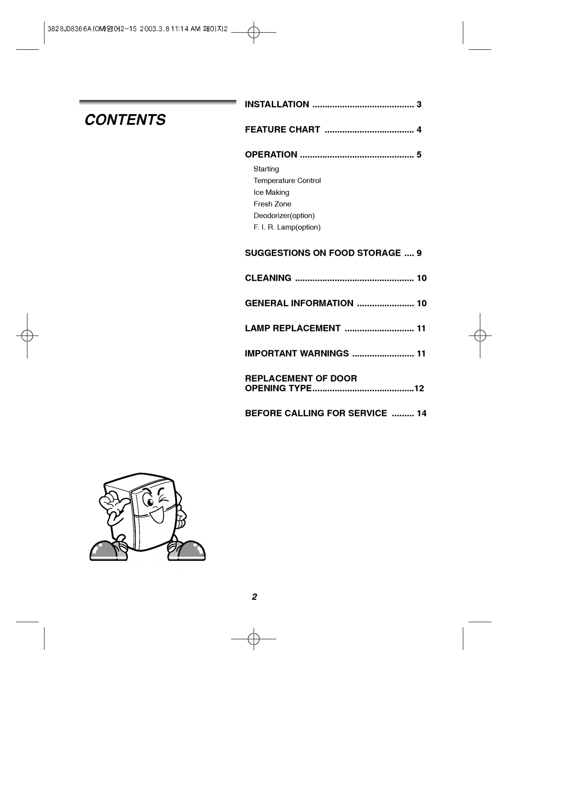 LG GR-MC329 User Manual