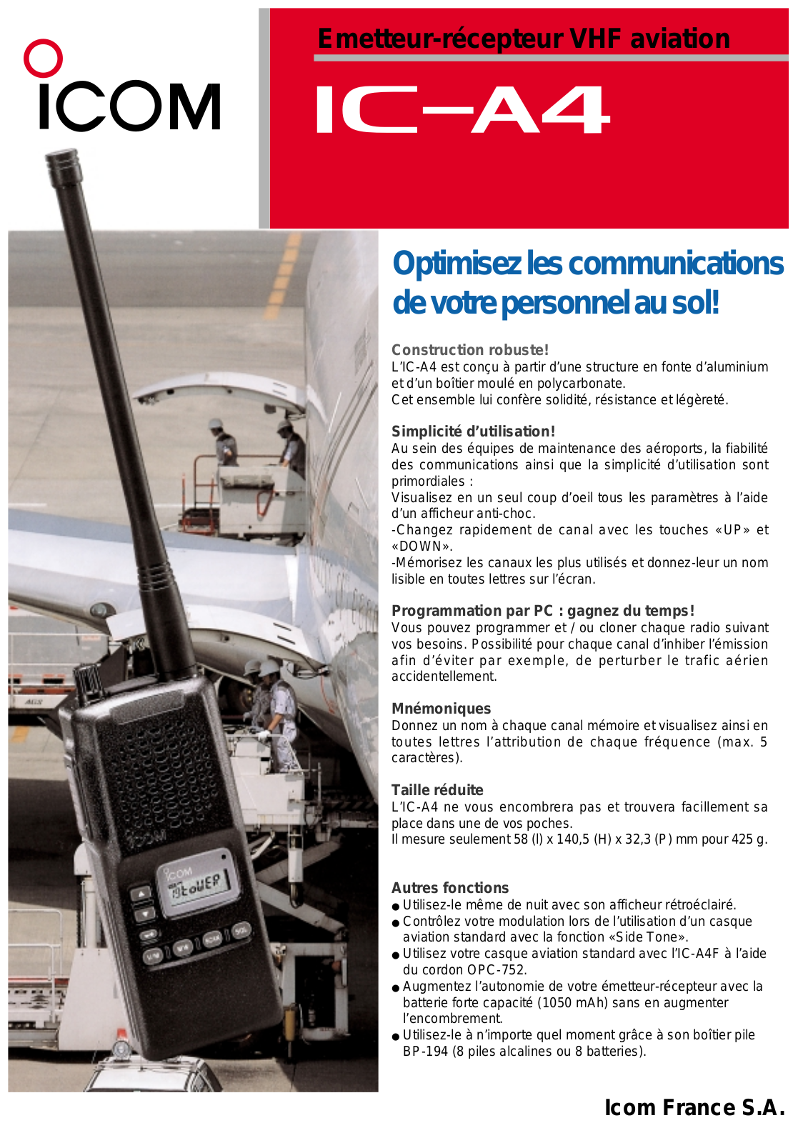 ICOM IC-A4E User Manual